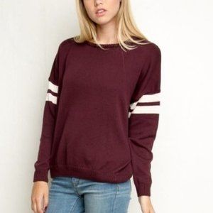 Brandy Melville Varsity Stripe Sweater One Size